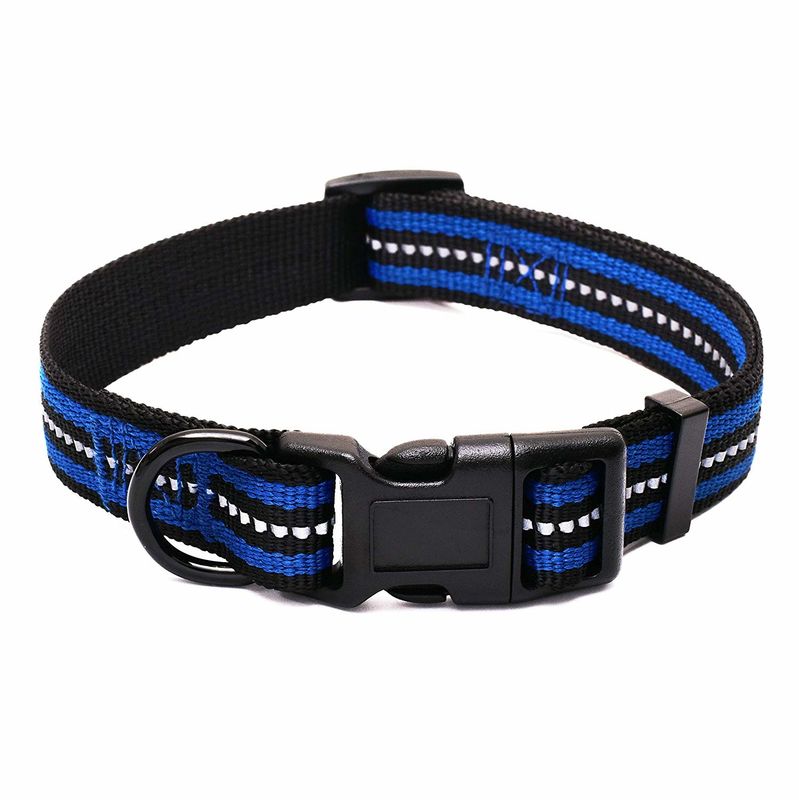 Double Bands Soft Nylon Dog Collar Reflective Pet Collar Customized Dog Collar
